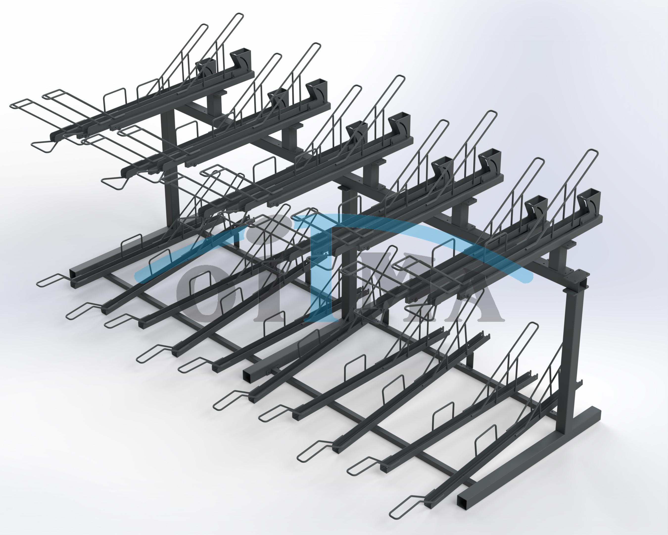 Double storage bike rack