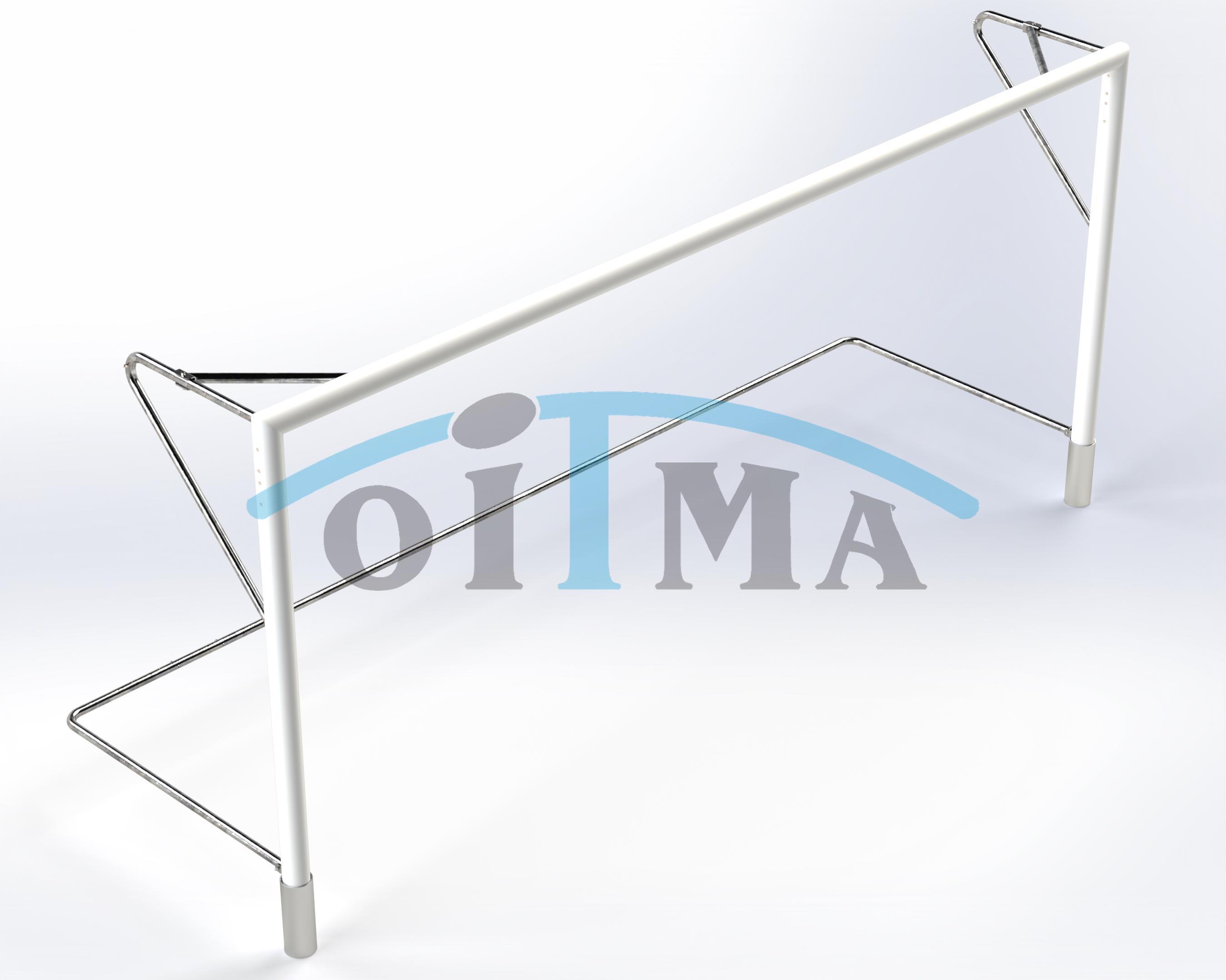 Socketed football goals 5×2 m, U-support