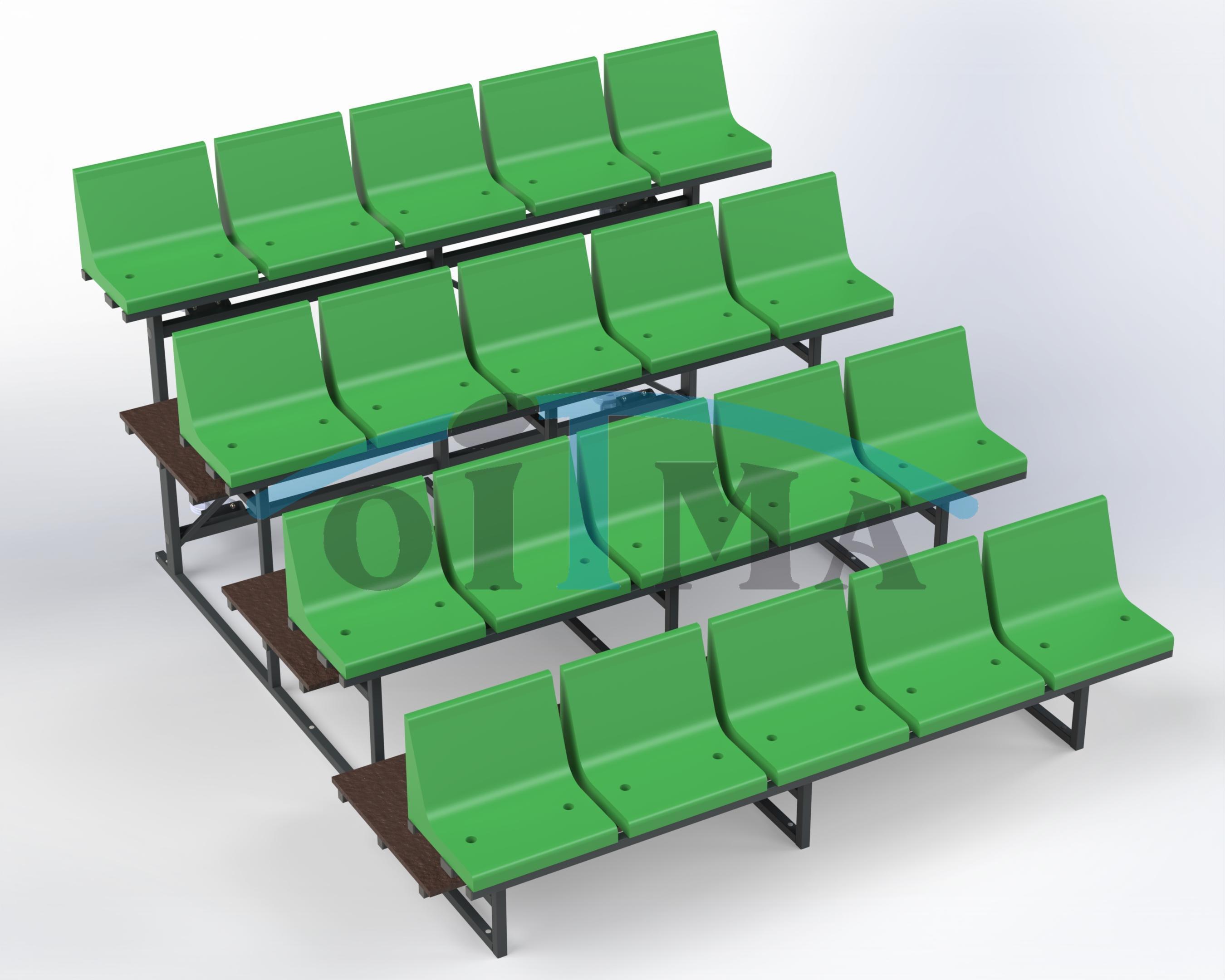 Teisaldatav tribüün Saldus 4 Rida