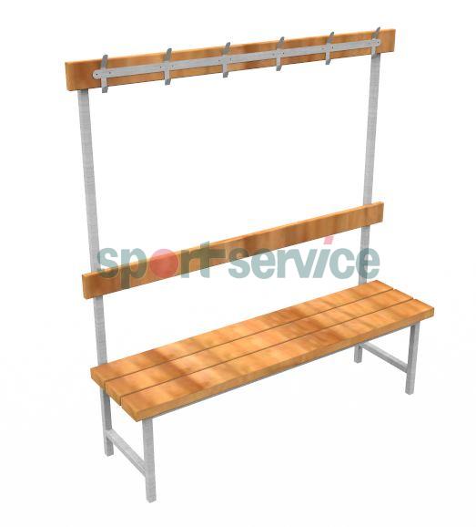 Bench with racks, one-sided 2m