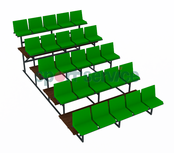 Teisaldatav tribüün Saldus 5 Rida 